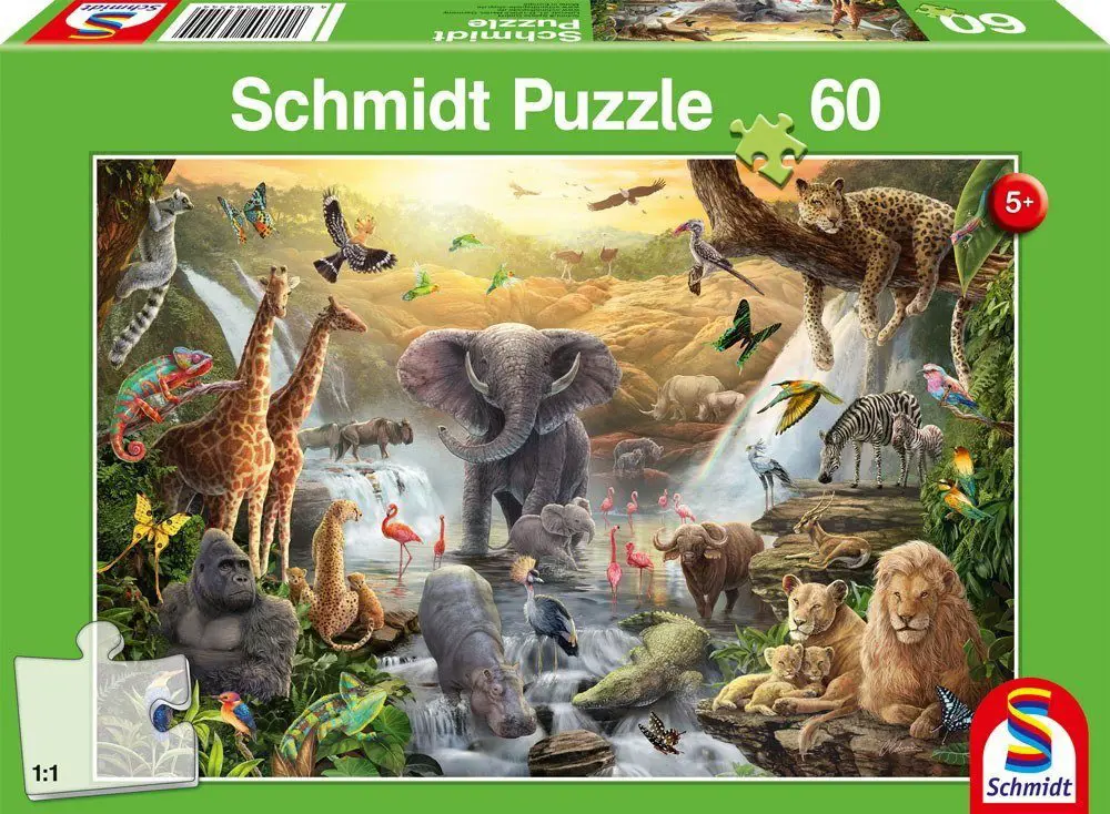Puzzle Zvieratá v Afrike