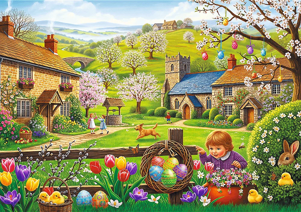 Puzzle Lov na veľkonočné vajíčka