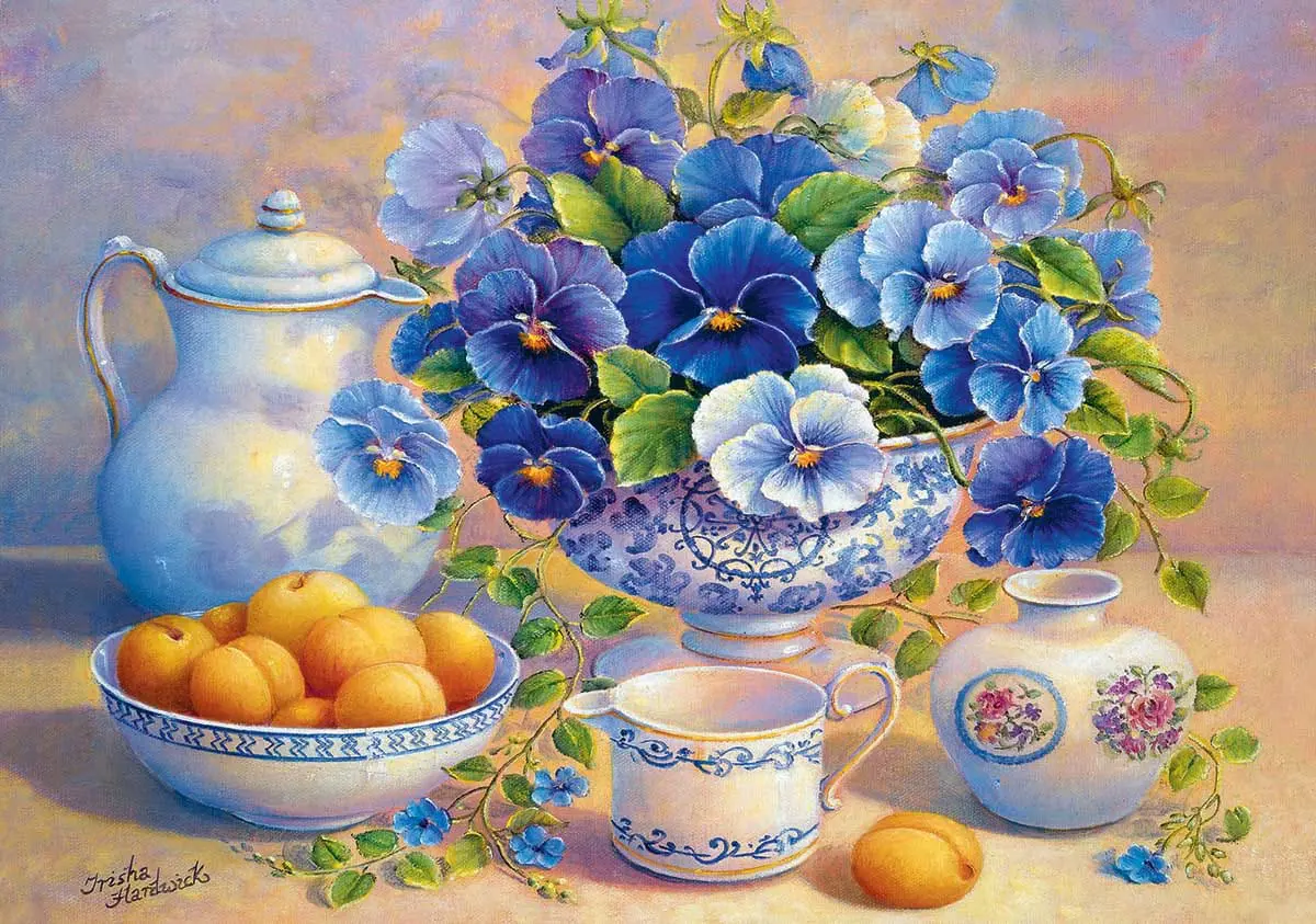 Puzzle Trisha Hardwick: Modrá kytica