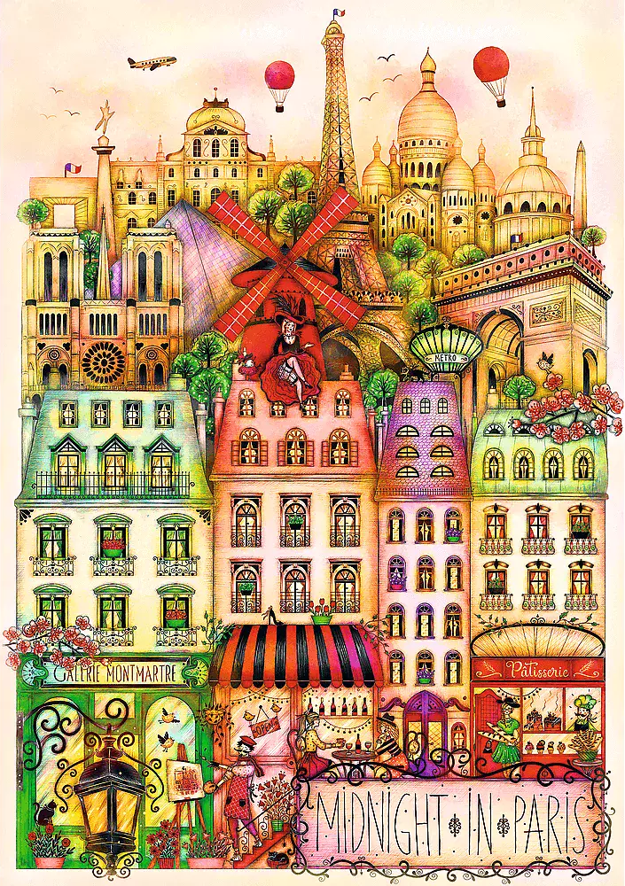 Puzzle Půlnoc v Paříži