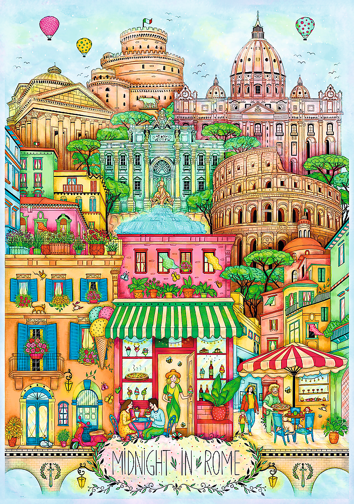 Puzzle Polnoc v Ríme
