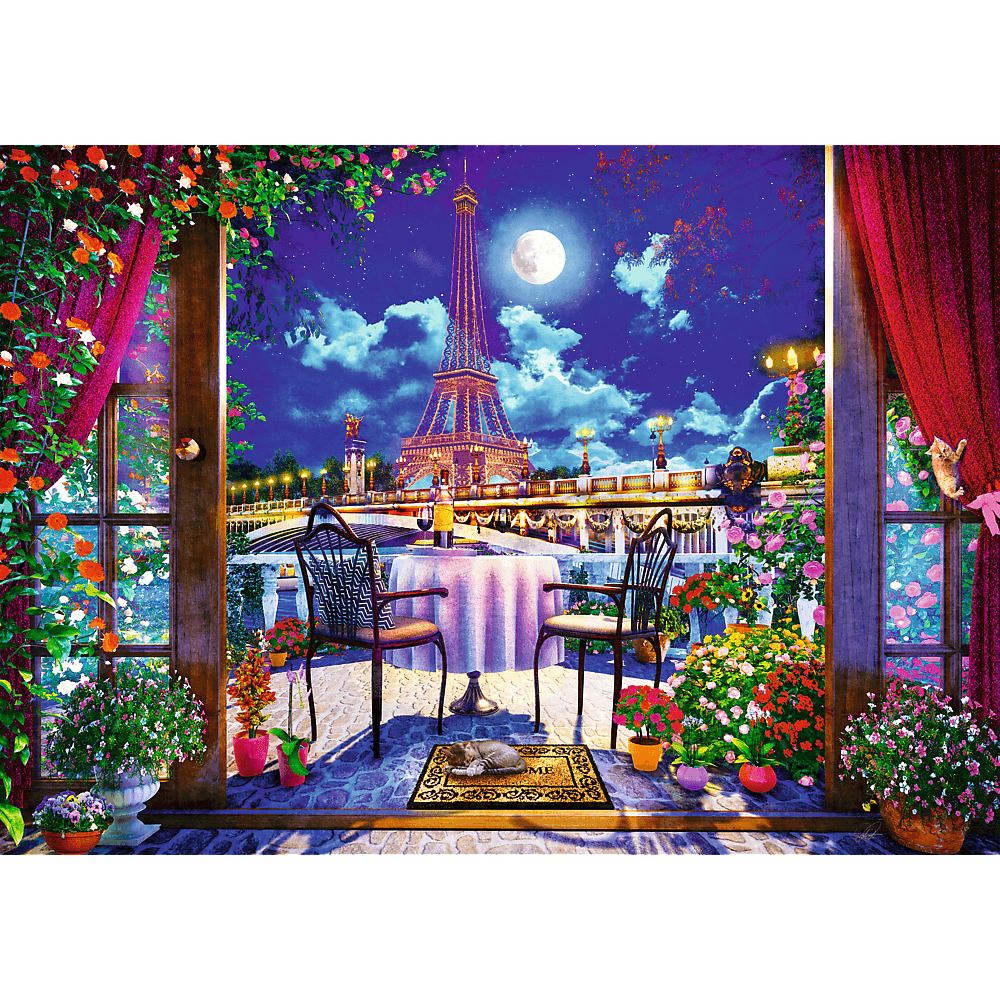 Puzzle Premium Plus: Paríž v mesačnom svite