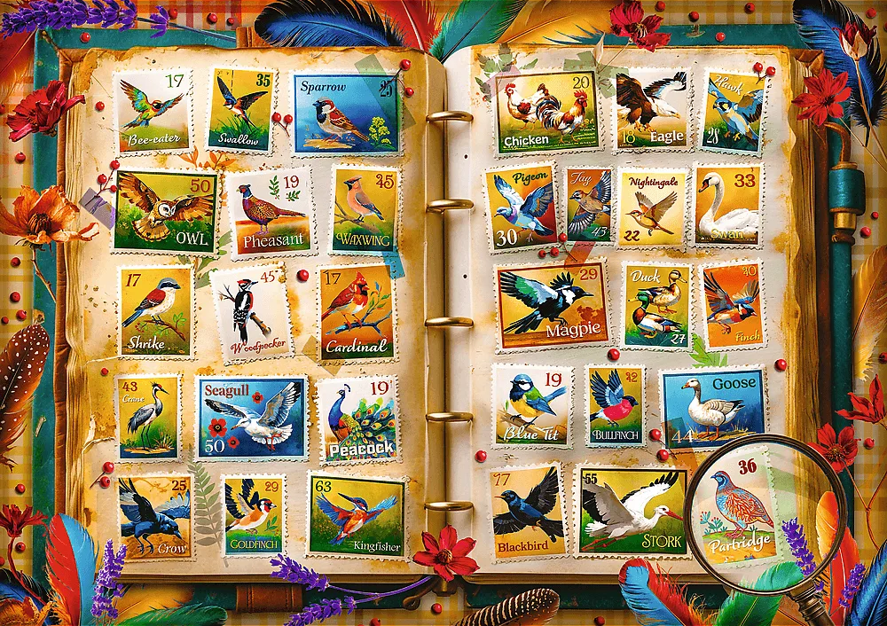 Puzzle Stamp Collection - Bird Atlas