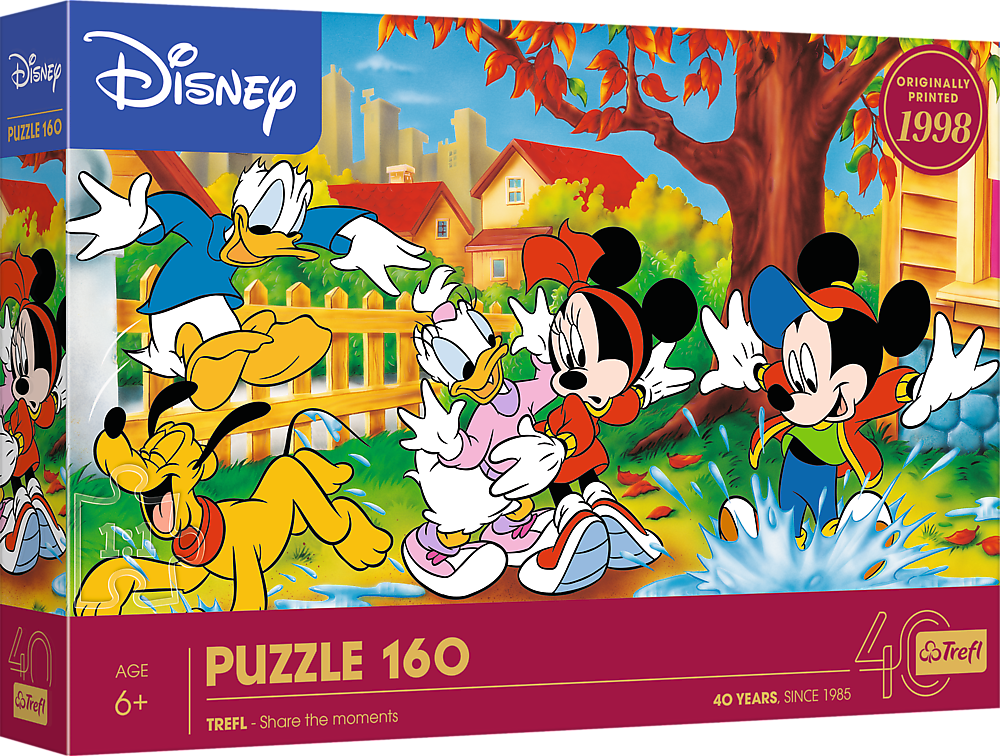Puzzle Mickey: Playing in puddles