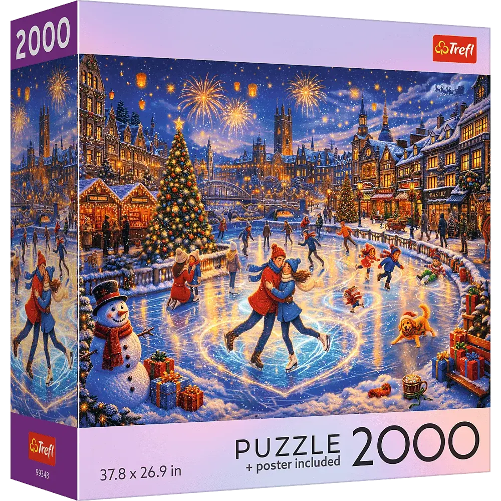 Puzzle Collection États-Unis : Soirée festive de patinage sur glace