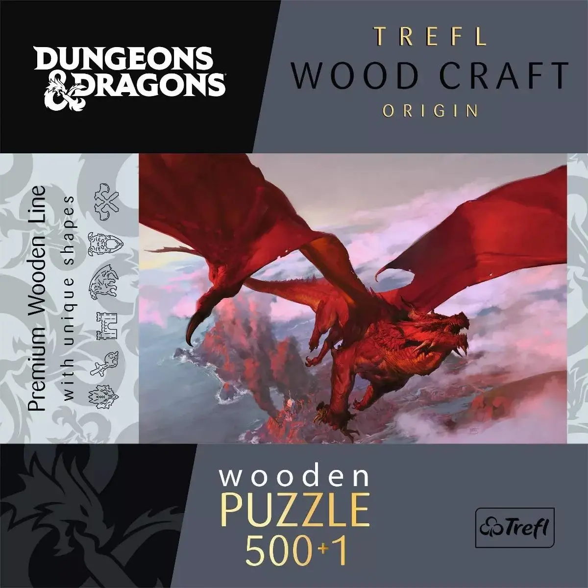 Puzzle Ancient Red Dragon wooden