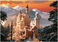 Puzzle Нойшванщайн през зимата, Бавария, Германия