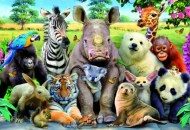 Puzzle Az állatok osztályfotója 