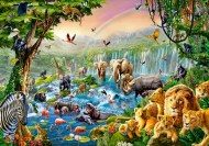 Puzzle Folyó a dzsungelben és az állatok