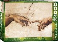 Puzzle Michelangelo Buonarroti: Crearea lui Adam (detaliu)