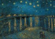 Puzzle Vincent van Gogh: Tähtien yö yli Rhonen