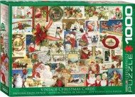 Puzzle Vintage Ziemassvētku kartītes