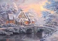 Puzzle Thomas Kinkade: Iarna în Lamplight Manour image 3