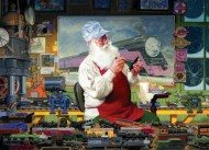 Puzzle Tom Newsom: Santa maľuje vláčiky