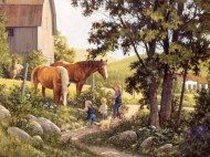 Puzzle Laird: nyári lovak