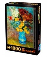 Puzzle Vincentas van Gogas: Gėlės mėlynoje vazoje