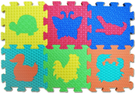 Puzzle Детский коврик-пазл Животные 6 частей - 3+
