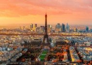Puzzle Eiffel-torony a naplementében, Párizs, Franciaország