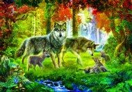 Puzzle Krasny: Familia de lobos de verano