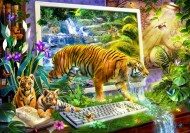 Puzzle Lindo: Tiger vindo à vida II