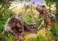 Puzzle Bitka dinosaura
