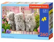 Puzzle Trois chatons gris