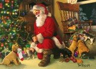 Puzzle Puzzle rodzinne: Newsom: Santas Lucky Stocking 350 dielikov