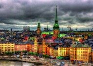 Puzzle Gezichten op Stockholm, Zweden