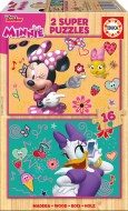 Puzzle Minnie egér és Daisy kacsa 2x16
