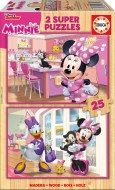 Puzzle 2x25 Minnie Happy Helfer