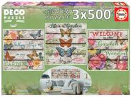 Puzzle 3x500 Country garden image 2