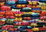 Puzzle Farverige paraplyer