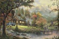 Puzzle Kinkade: Idyll by the river