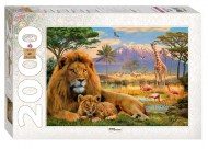 Puzzle Lion, rearing animals