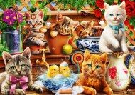 Puzzle Kačiukai vazonėlyje
