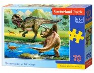 Puzzle Tirannoszaurusz vs Triceratopsz - Dinoszauruszok