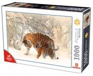 Puzzle Állatok gyujteménye: Tigris kölykökkel