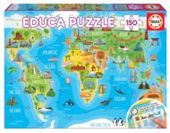 Puzzle Wereldkaart met monumenten image 2