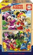 Puzzle 2x16 Mickey Mouse - závodníci