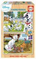 Puzzle 2x25 101 Dalmatiner og The AristoCats