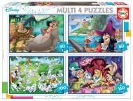 Puzzle 4x quebra-cabeça de contos de fadas da Disney