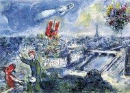 Puzzle Chagall: Vista de París