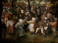 Puzzle Jan Brueghel: Tanec rolníků venku
