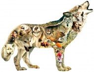 Puzzle Nativ american Wolf