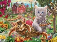 Puzzle Katzen auf dem Bauernhof