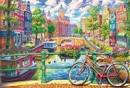 Puzzle Kanał w Amsterdamie