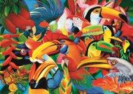 Puzzle Pájaros coloridos