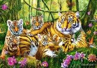Puzzle Tigria rodinka