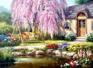 Puzzle Cherry Blossom Cottage