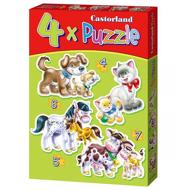 Puzzle 4v1 Tiere mit Babys image 2